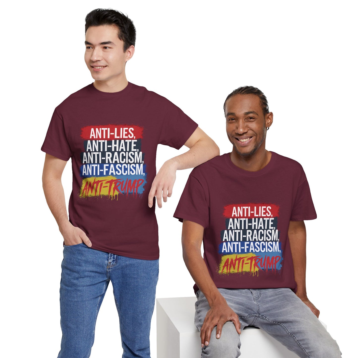 Anti-Lies Anti-Hate Anti-Racism Anti-Fascism Anti-Trump T-Shirt