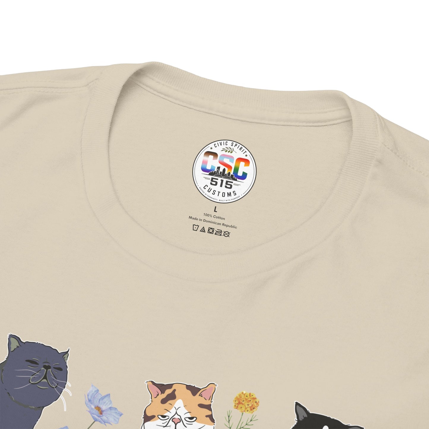 Cat F Trump Graphic Tee - Cute Cats Illustration