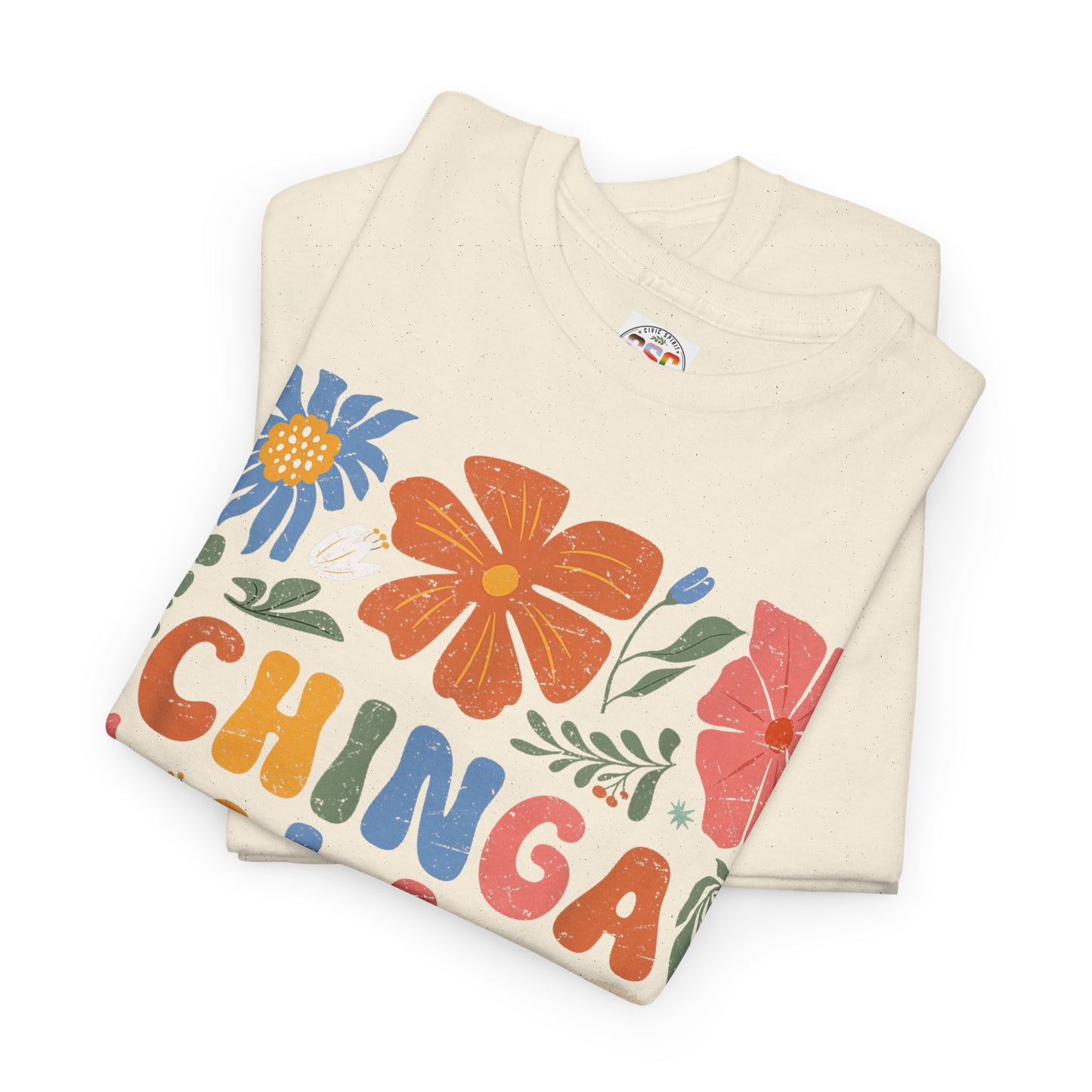 Floral 'Chinga La Migra' Tee - Colorful Latino Pride T-Shirt