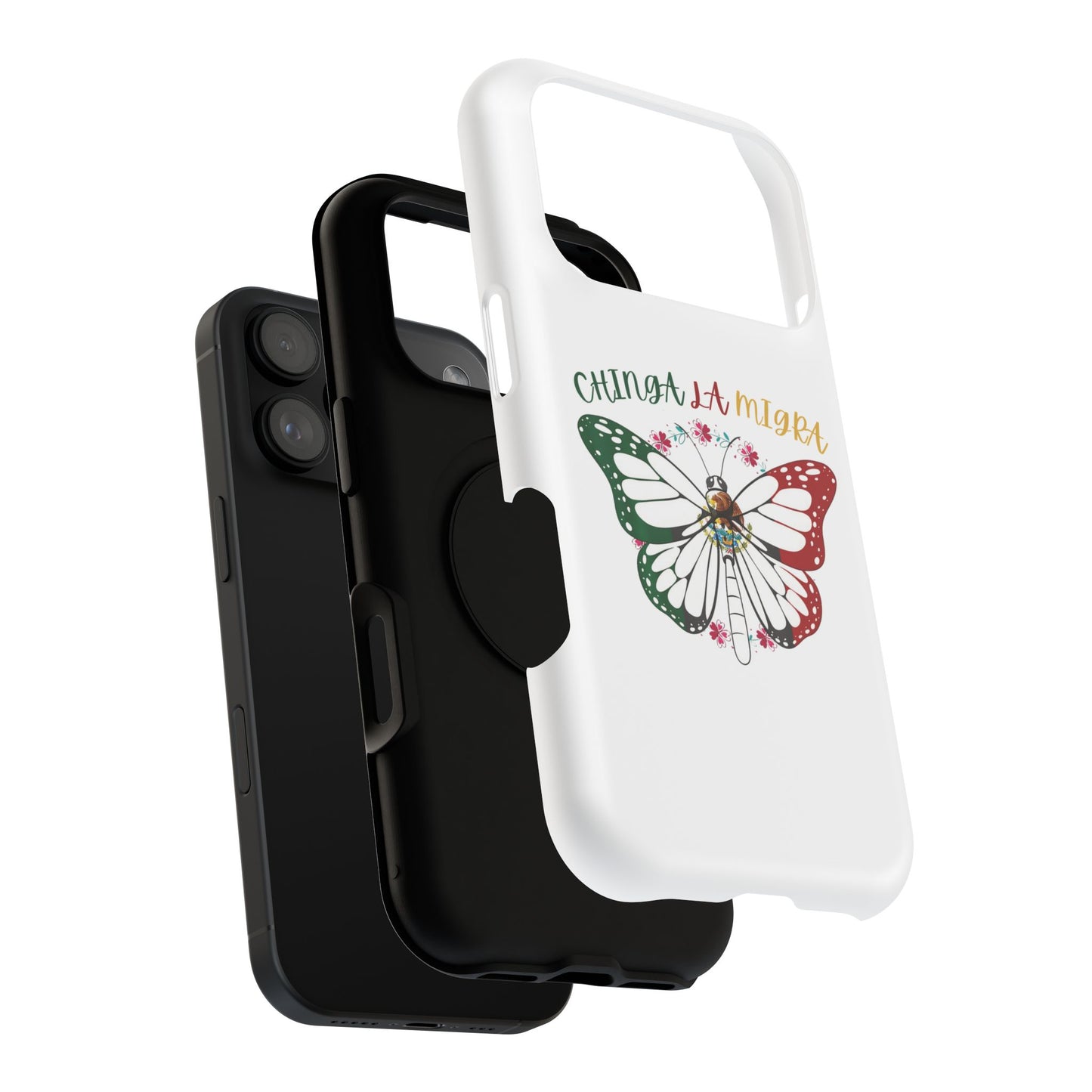 Phone Case — "Chinga La Migra" Mexican Flag Butterfly Impact-Resistant Case
