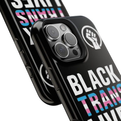 Impact-Resistant Phone Case — “Black Trans Lives Matter” Bold Activist Design