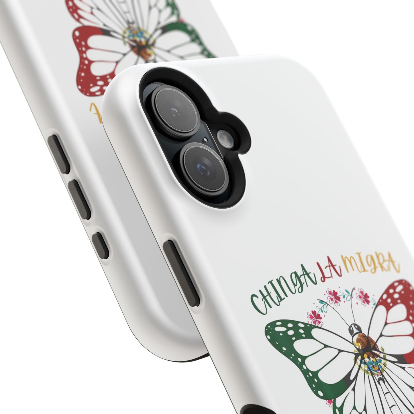 Phone Case — "Chinga La Migra" Mexican Flag Butterfly Impact-Resistant Case