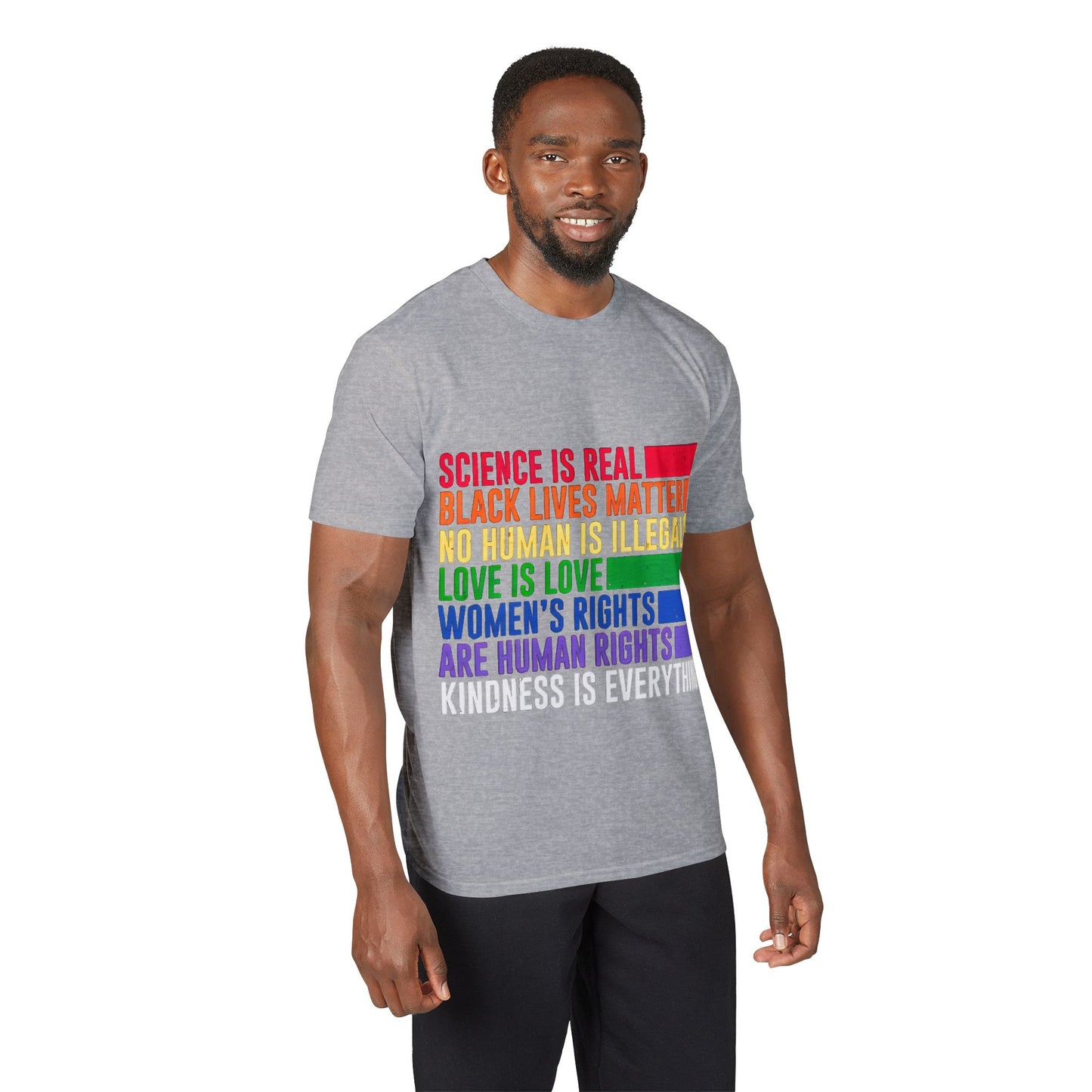 Equality Pride T-Shirt — "Science Is Real, Black Lives Matter" Rainbow Social Justice Tee