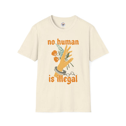 No Human Is Illegal T-Shirt — Immigration Justice Graphic Tee