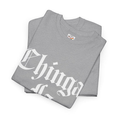 Graphic Tee — "Chinga La Migra" Bold Gothic Statement Shirt