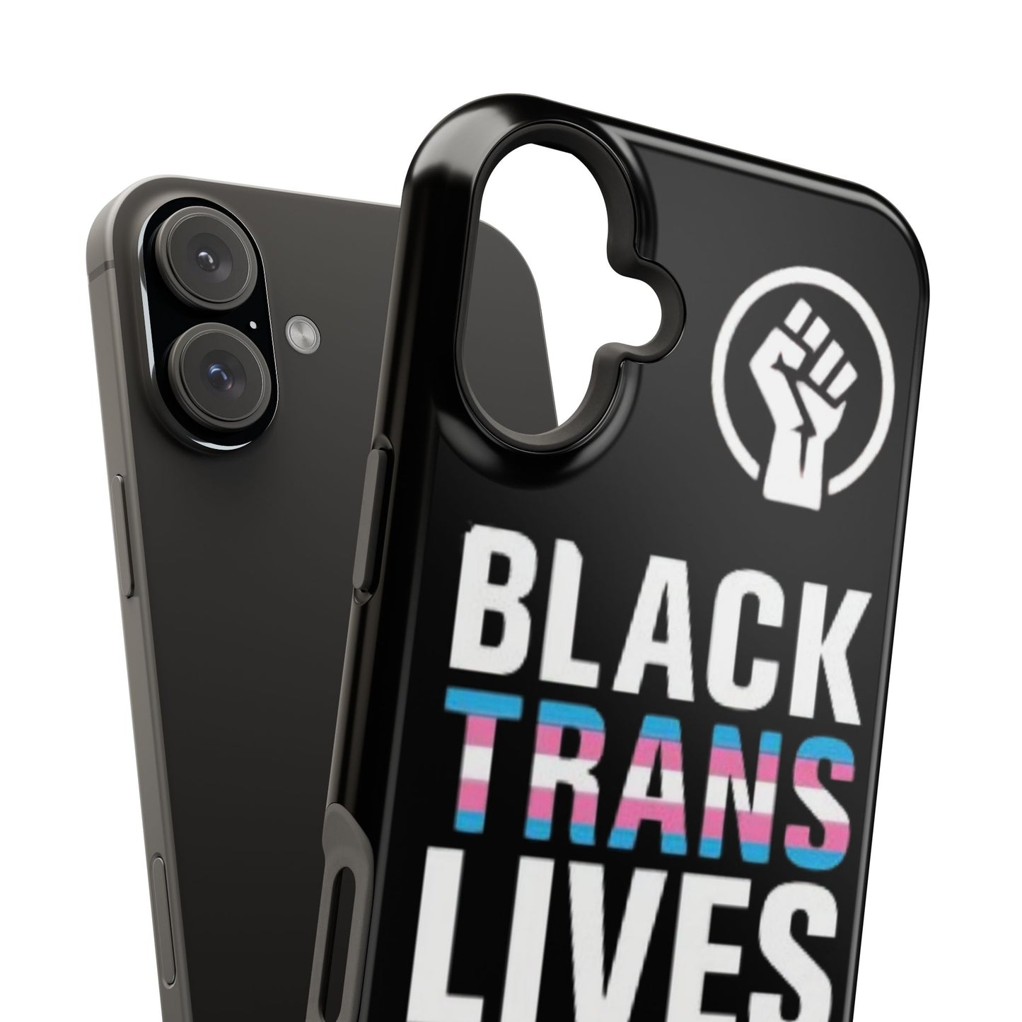 Impact-Resistant Phone Case — “Black Trans Lives Matter” Bold Activist Design