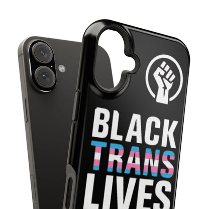 Impact-Resistant Phone Case — “Black Trans Lives Matter” Bold Activist Design