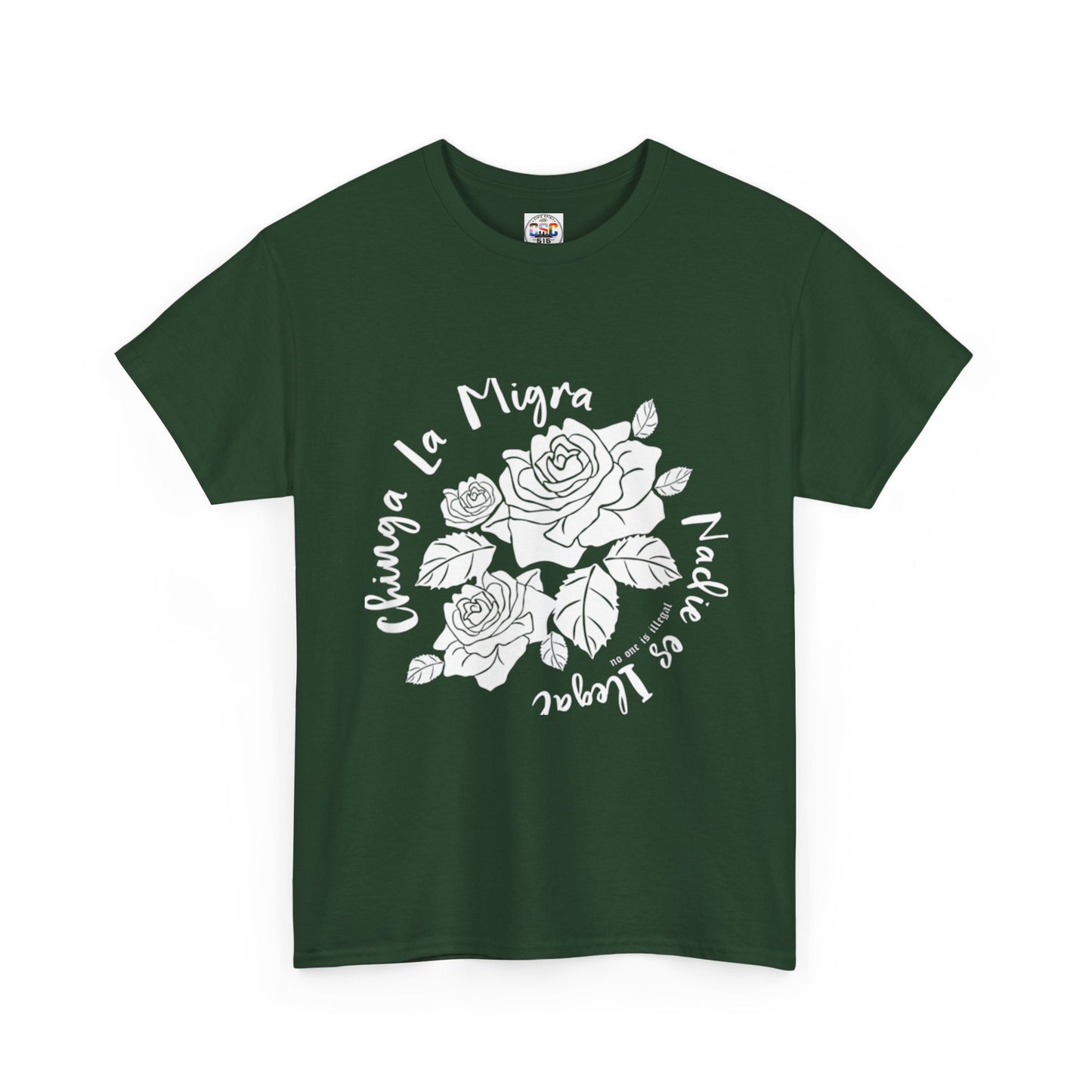 Nadie Es Illegal Rose Graphic Tee