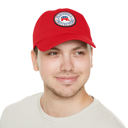 Dad Hat — Round Leather Patch 'Pedophile Protectors' Political Satire Cap