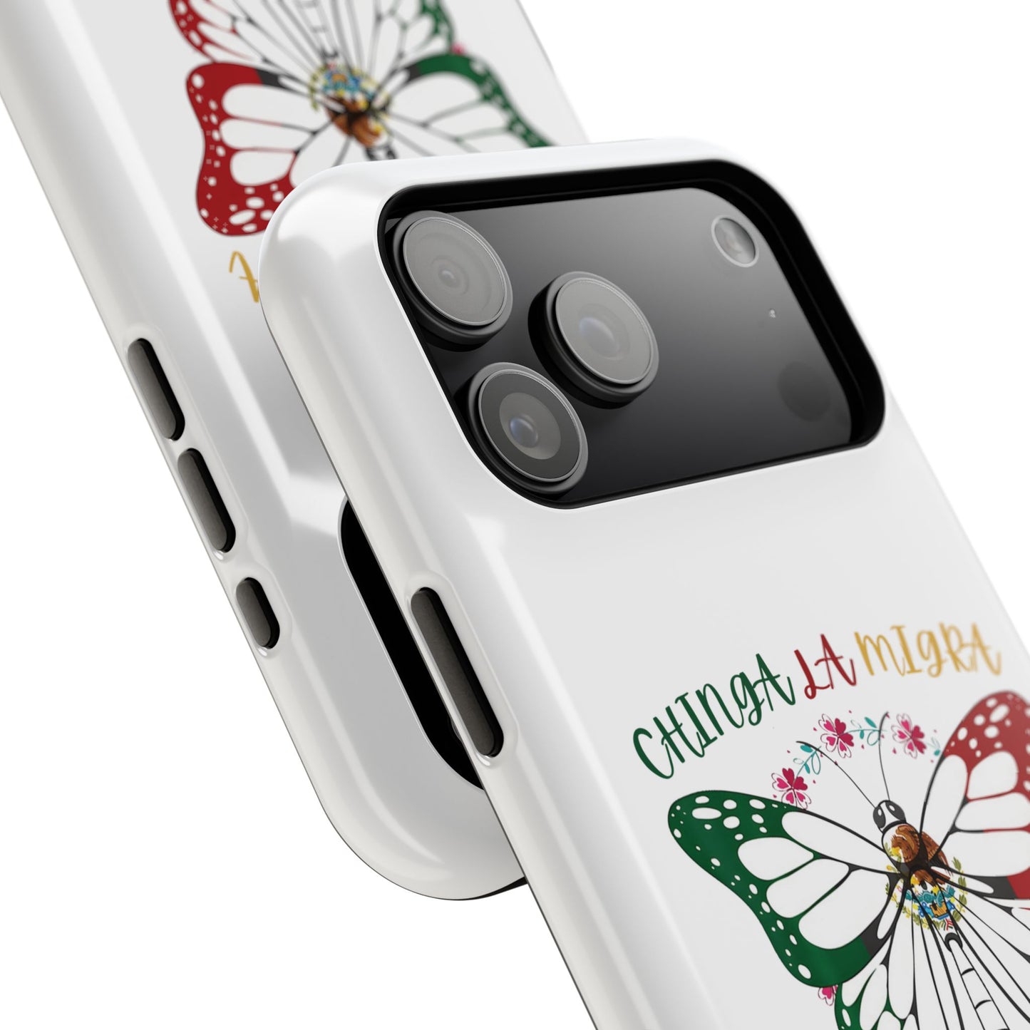 Phone Case — "Chinga La Migra" Mexican Flag Butterfly Impact-Resistant Case