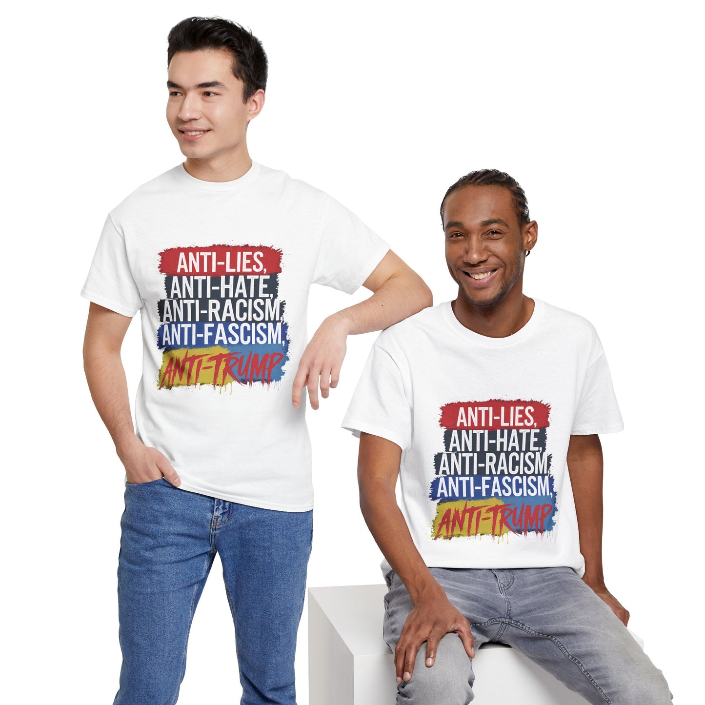 Anti-Lies Anti-Hate Anti-Racism Anti-Fascism Anti-Trump T-Shirt