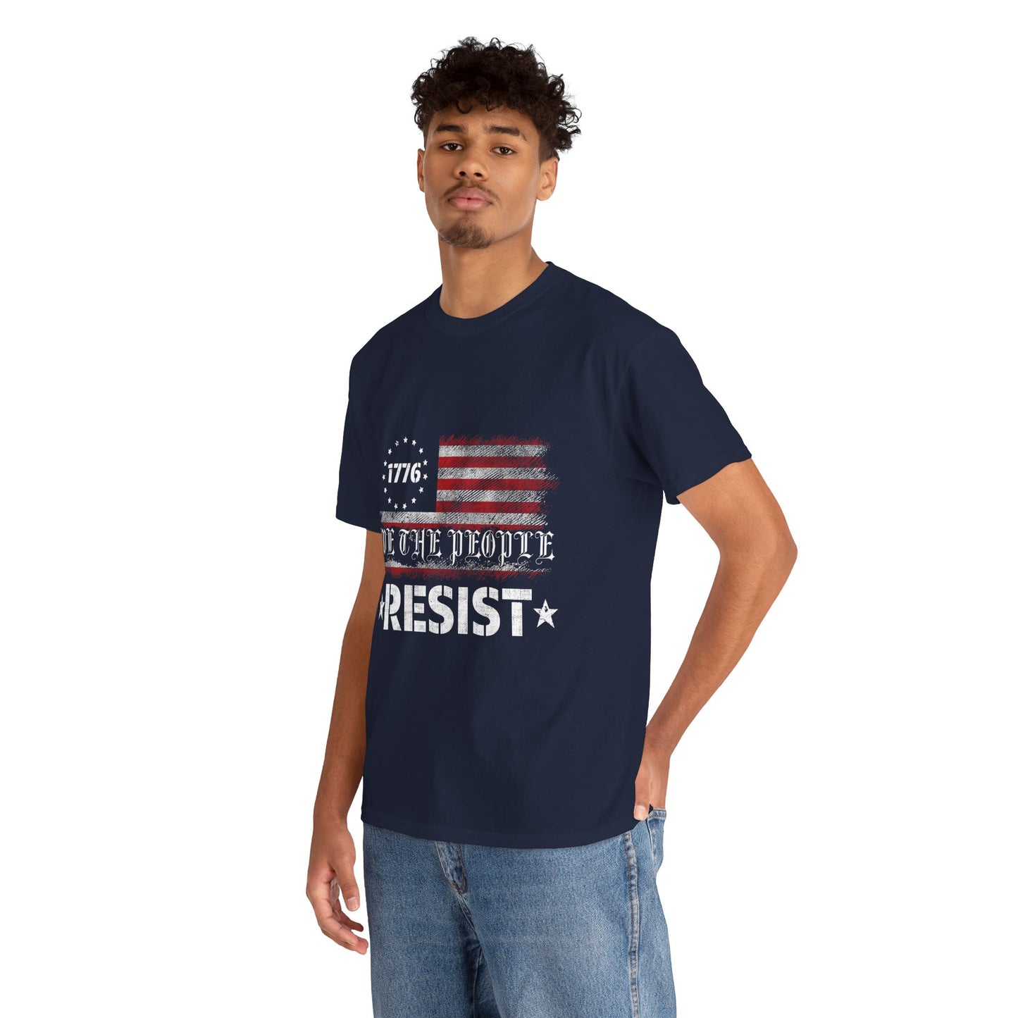Resist 1776 Tee — 'We The People' Distressed American Flag T-Shirt