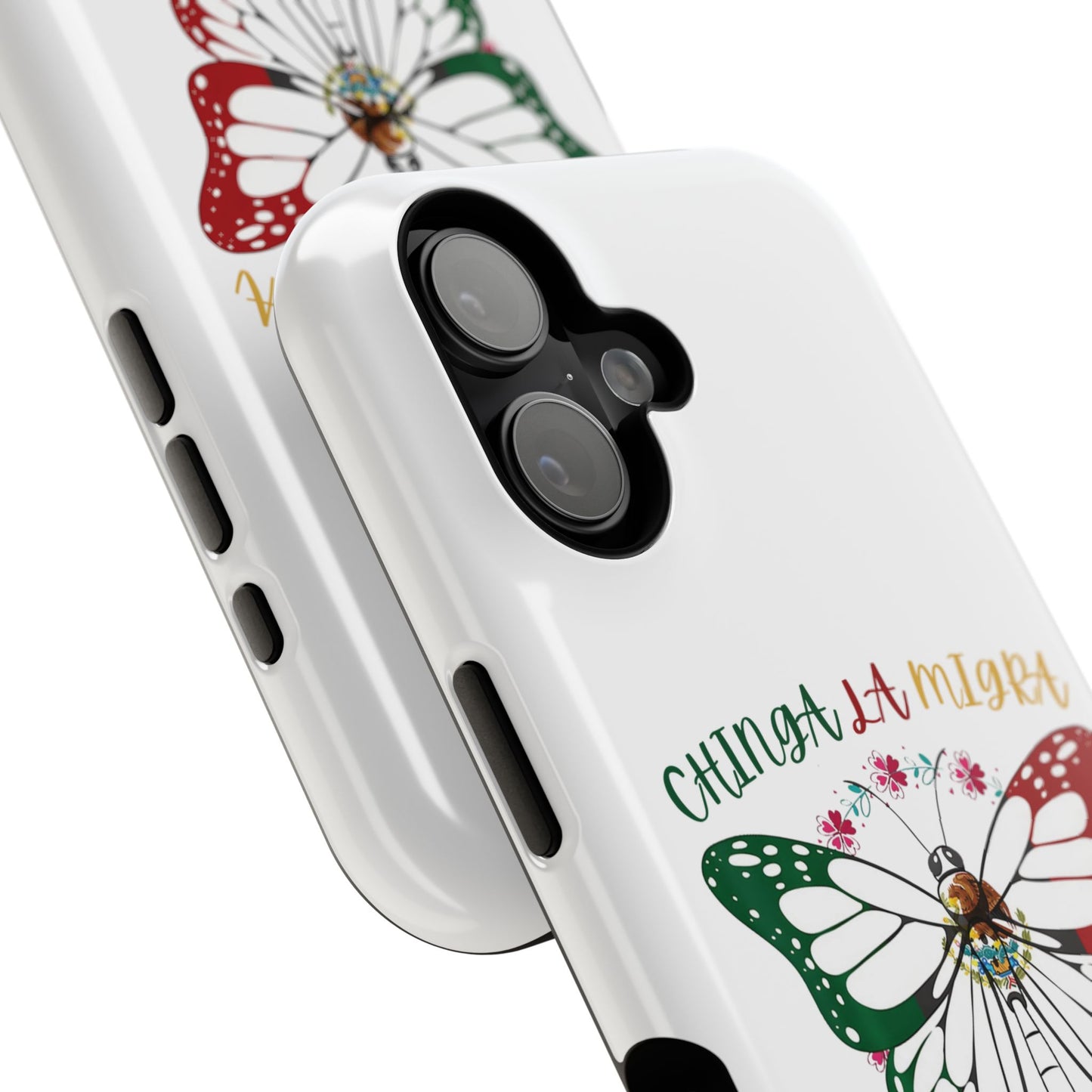 Phone Case — "Chinga La Migra" Mexican Flag Butterfly Impact-Resistant Case