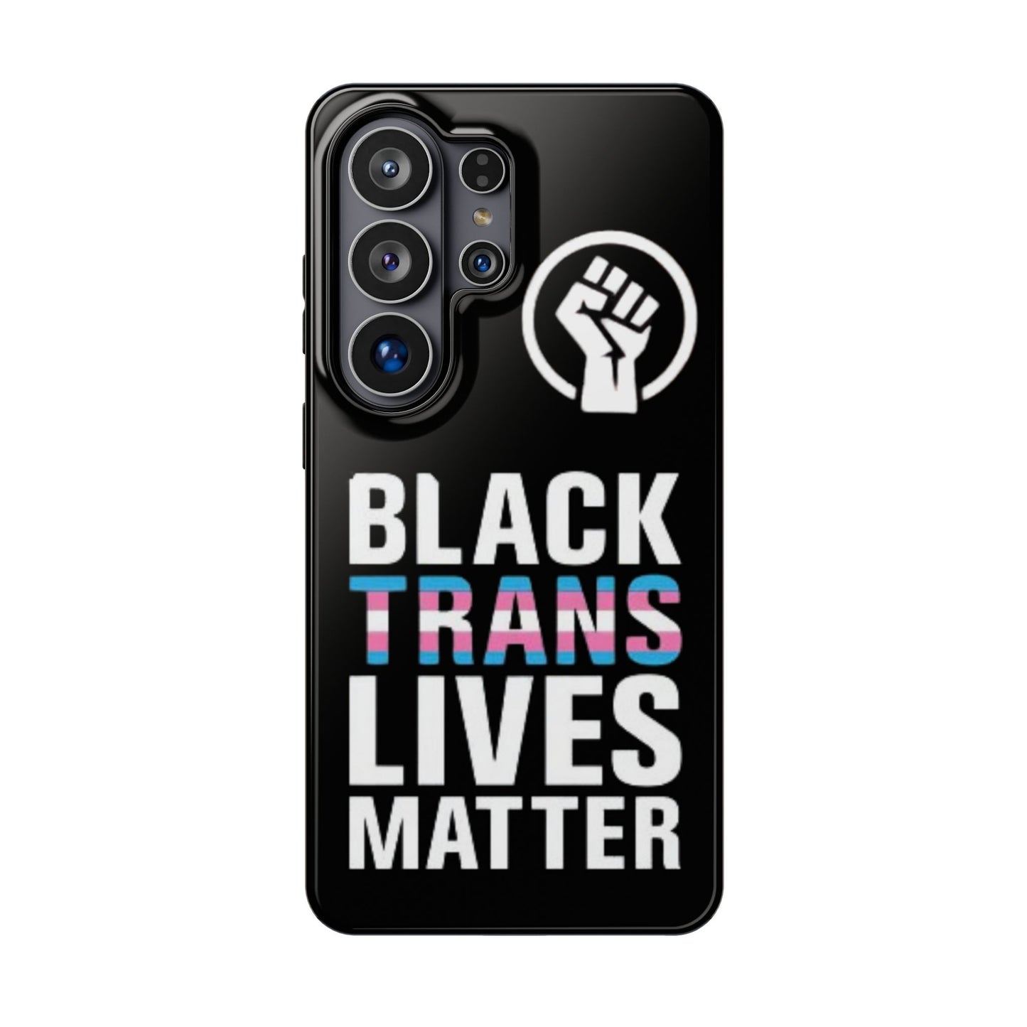 Impact-Resistant Phone Case — “Black Trans Lives Matter” Bold Activist Design