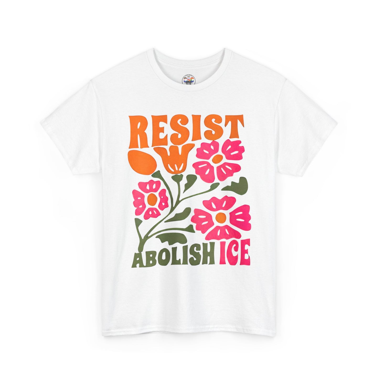 Resist Abolish ICE Floral Tee