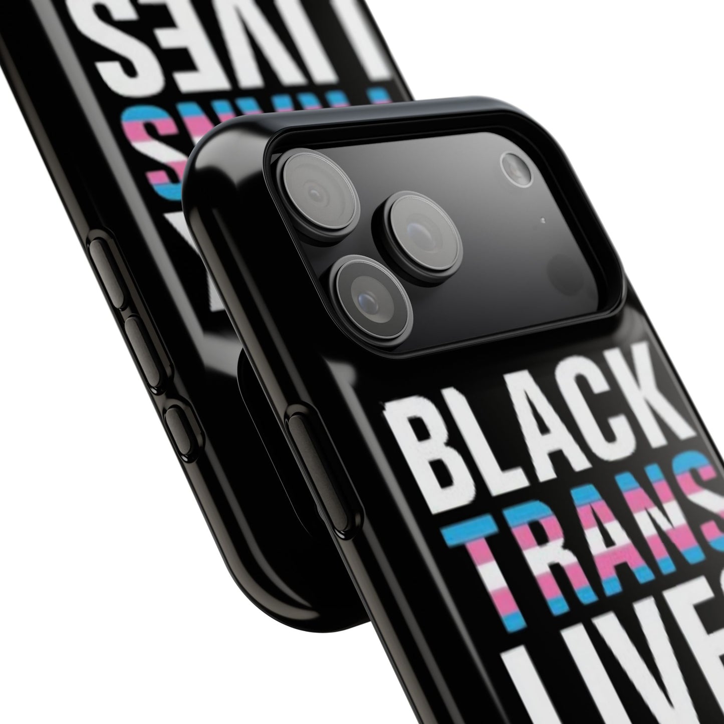 Impact-Resistant Phone Case — “Black Trans Lives Matter” Bold Activist Design