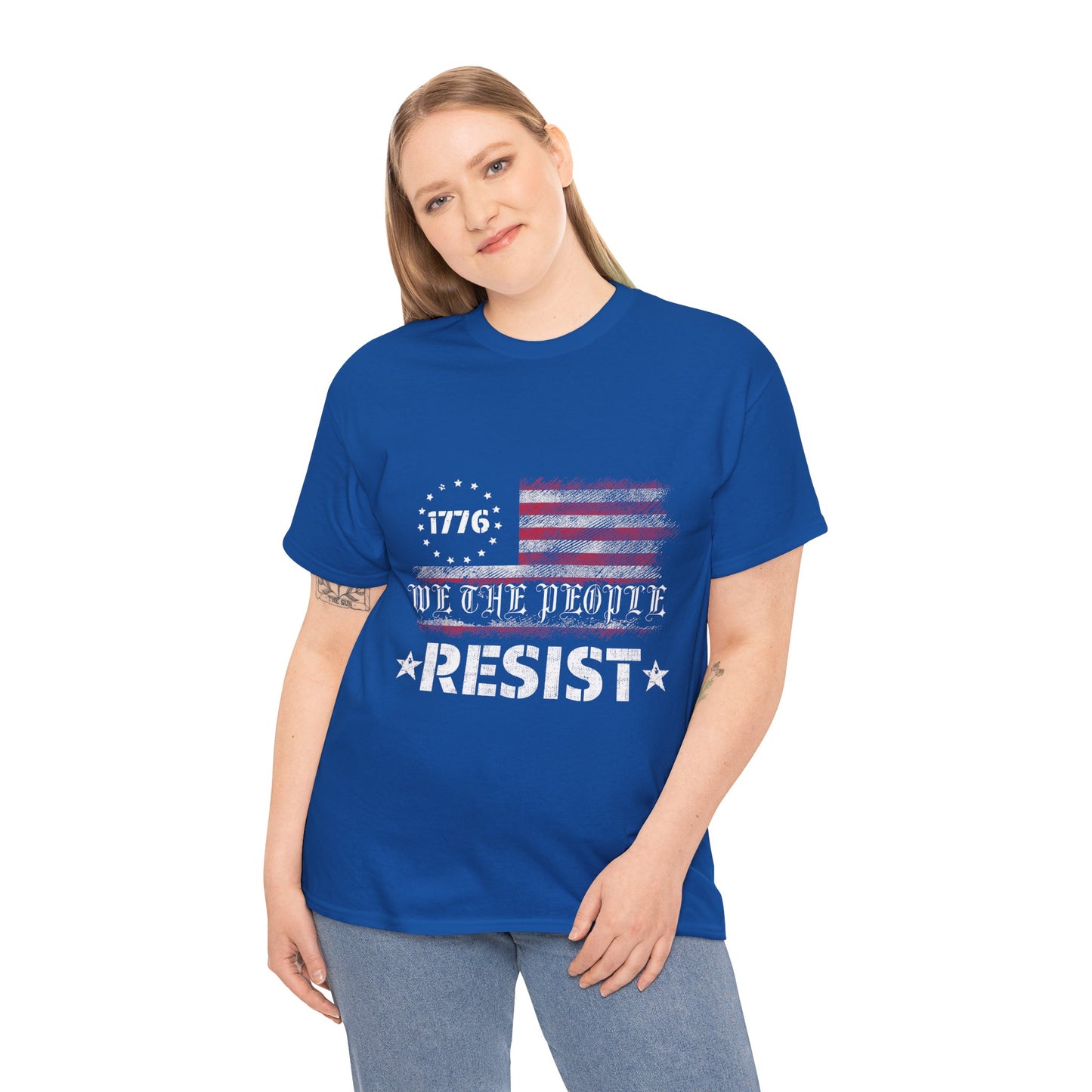Resist 1776 Tee — 'We The People' Distressed American Flag T-Shirt