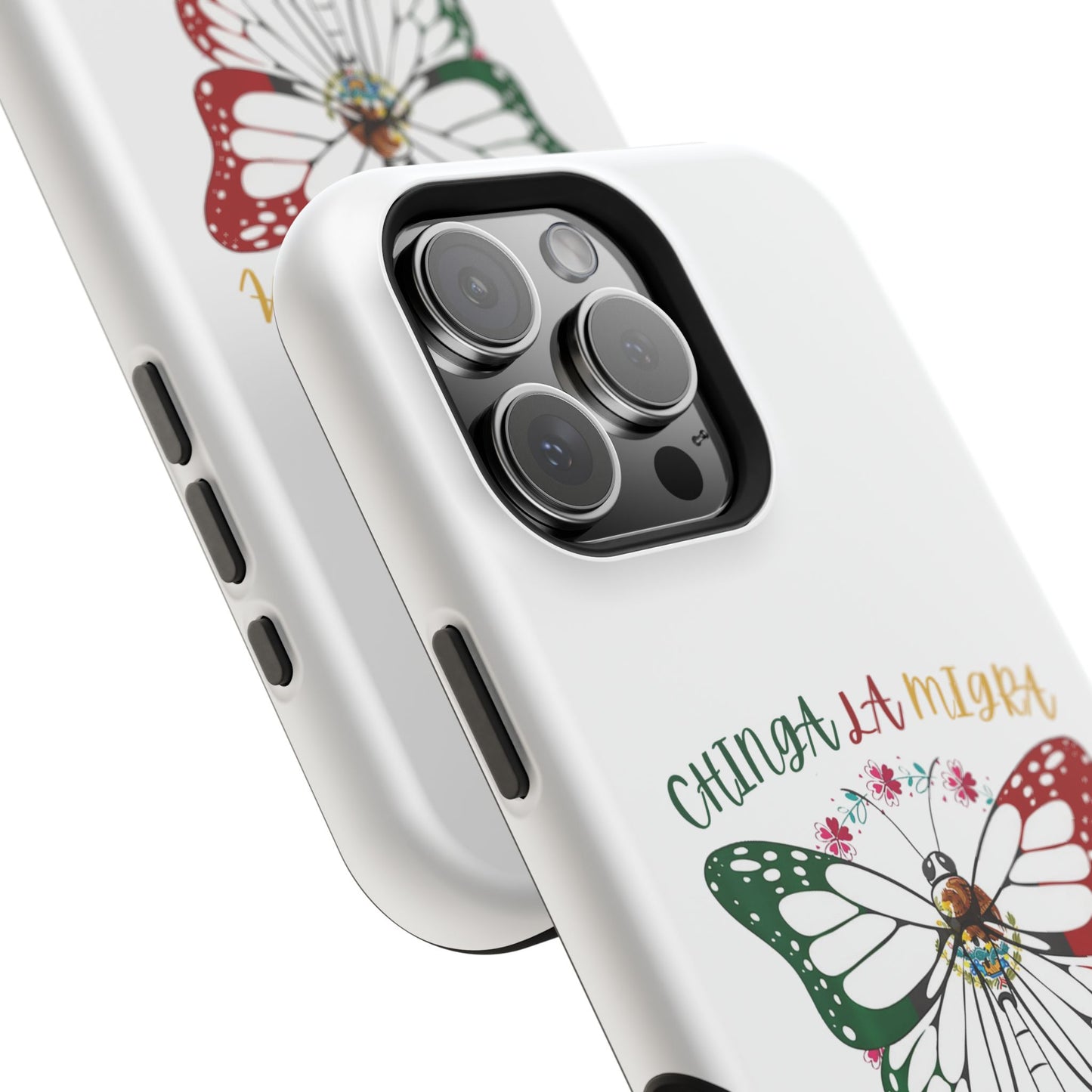 Phone Case — "Chinga La Migra" Mexican Flag Butterfly Impact-Resistant Case