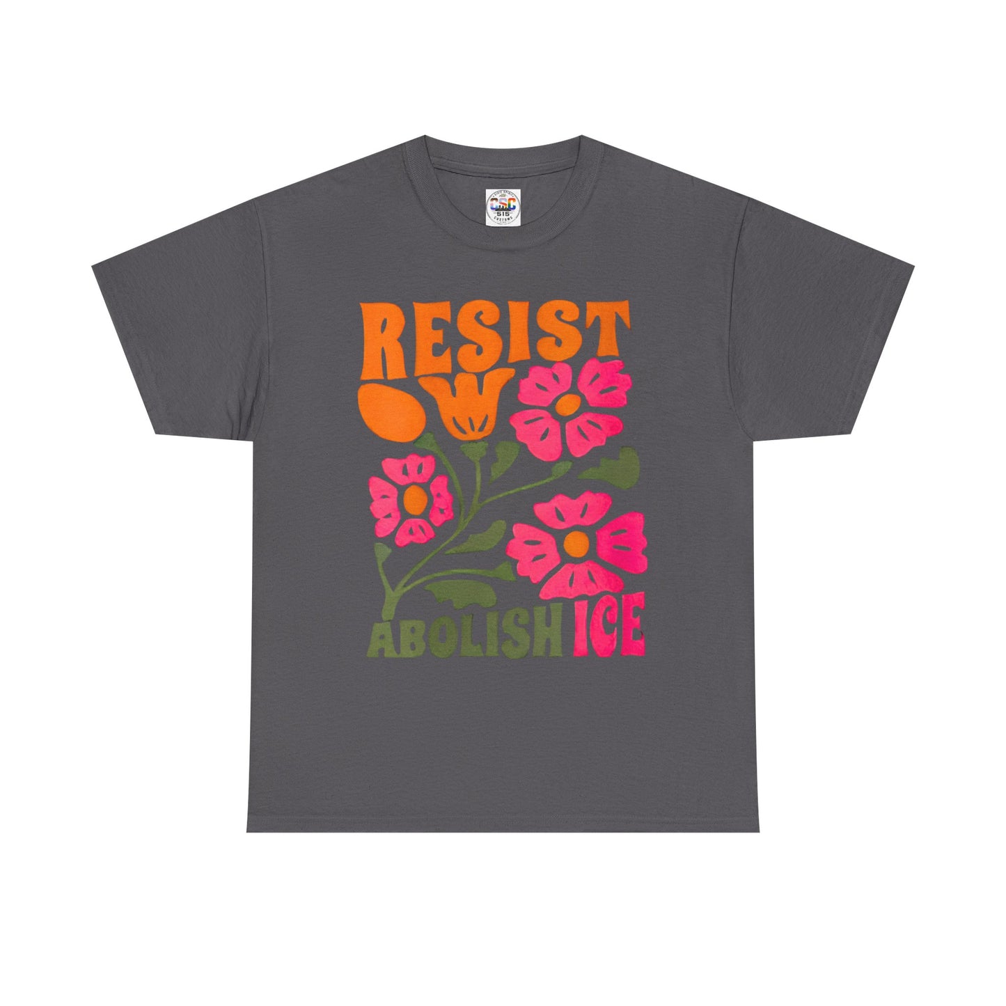 Resist Abolish ICE Floral Tee