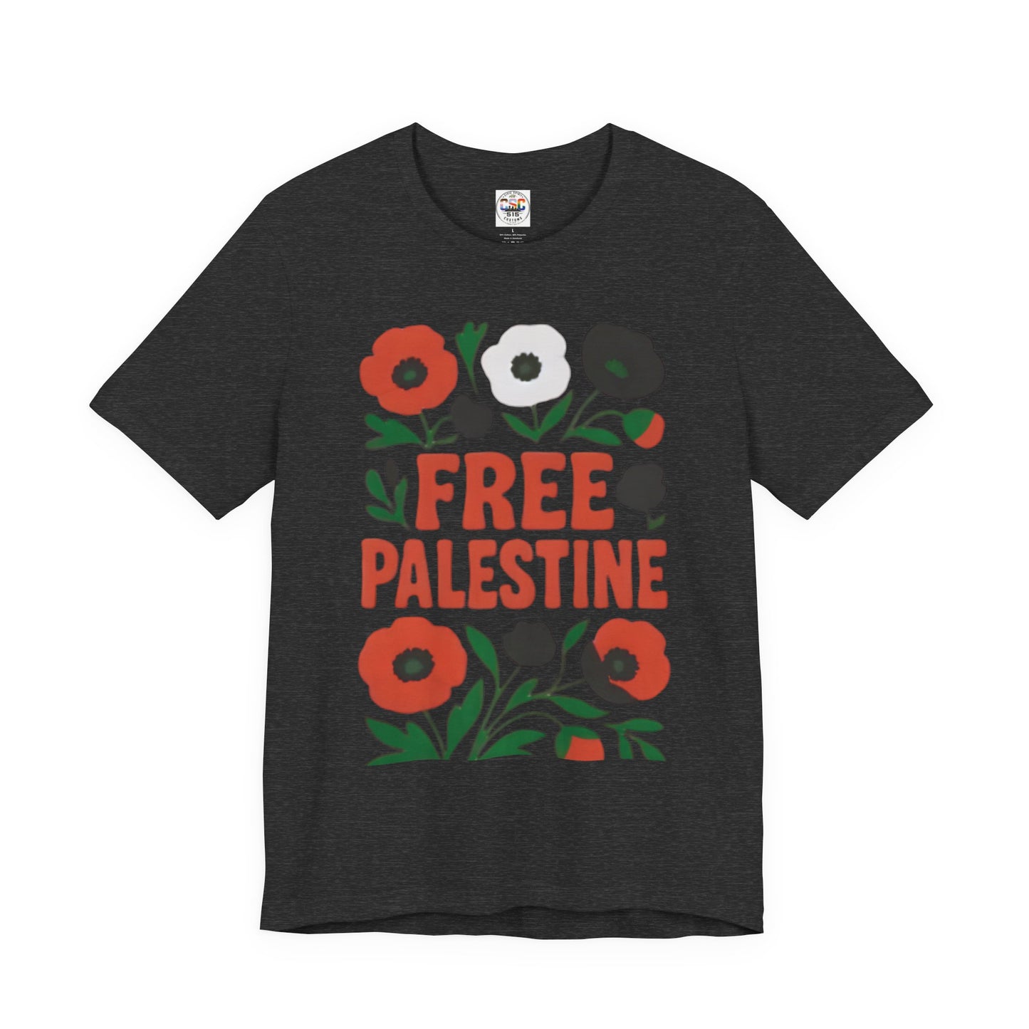 Free Palestine Floral Tee