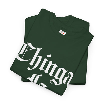Graphic Tee — "Chinga La Migra" Bold Gothic Statement Shirt