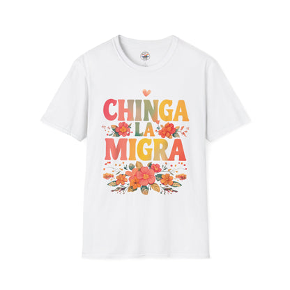 Chinga La Migra Floral T-Shirt – Bold Spanish Protest Tee