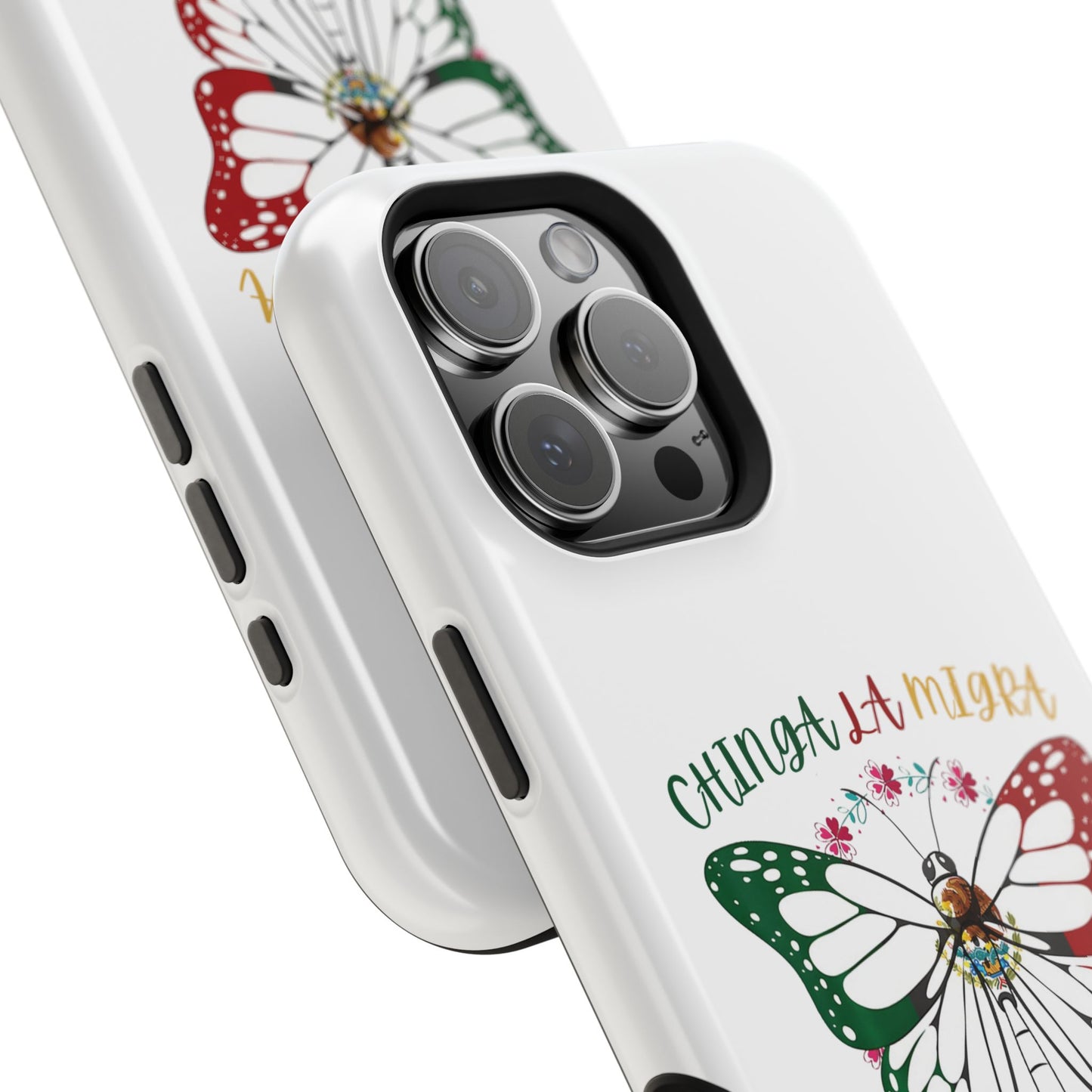 Phone Case — "Chinga La Migra" Mexican Flag Butterfly Impact-Resistant Case
