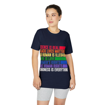 Equality Pride T-Shirt — "Science Is Real, Black Lives Matter" Rainbow Social Justice Tee