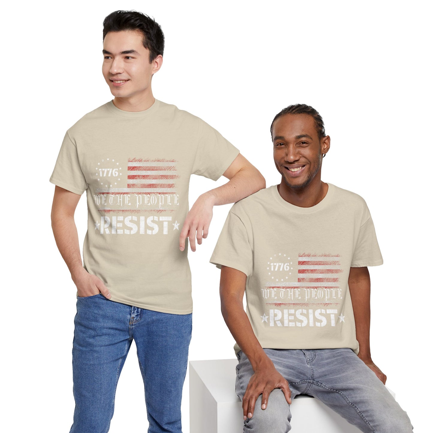 Resist 1776 Tee — 'We The People' Distressed American Flag T-Shirt
