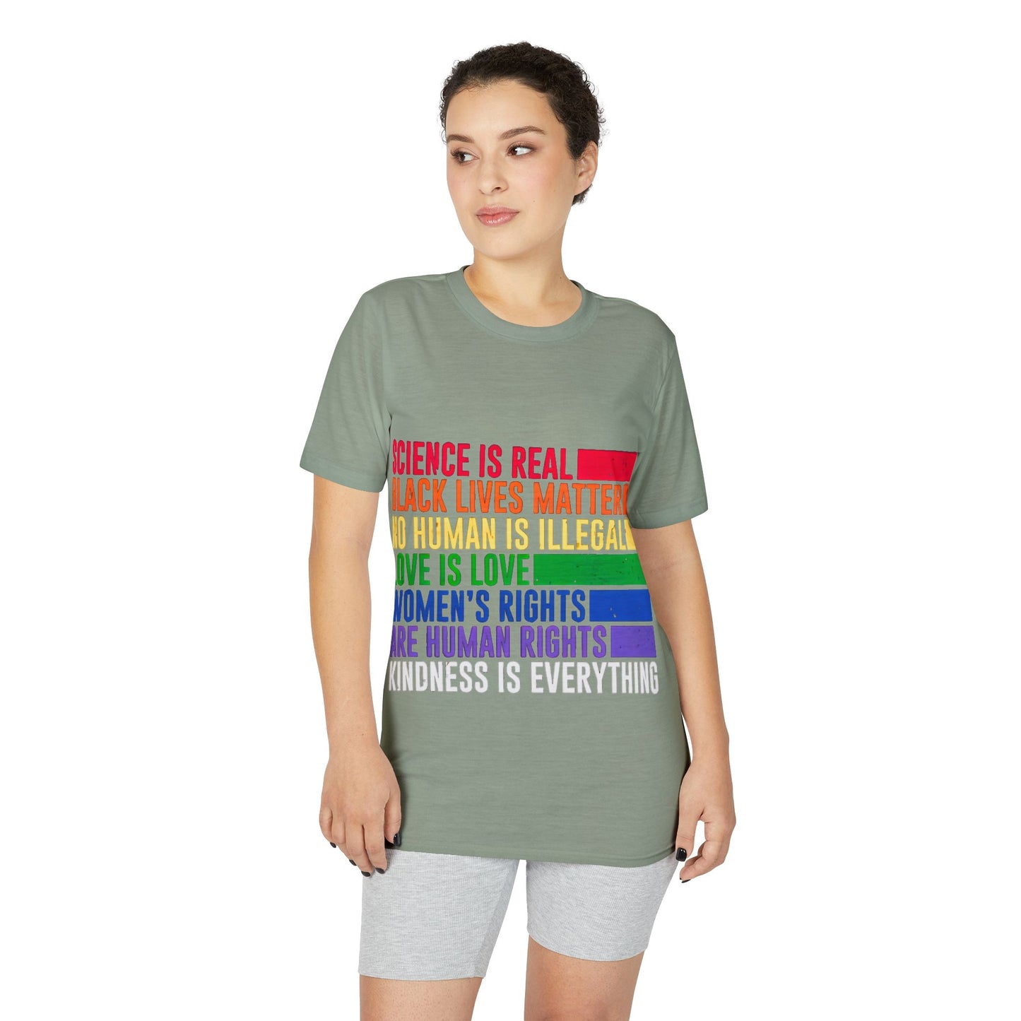 Equality Pride T-Shirt — "Science Is Real, Black Lives Matter" Rainbow Social Justice Tee