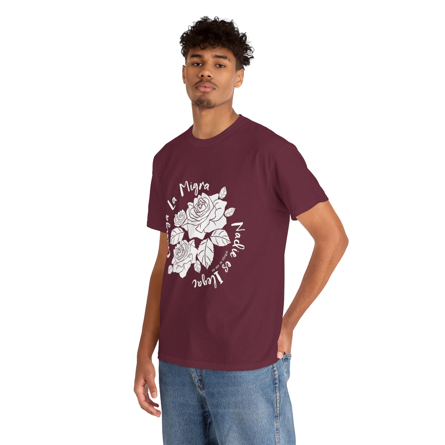 Nadie Es Illegal Rose Graphic Tee