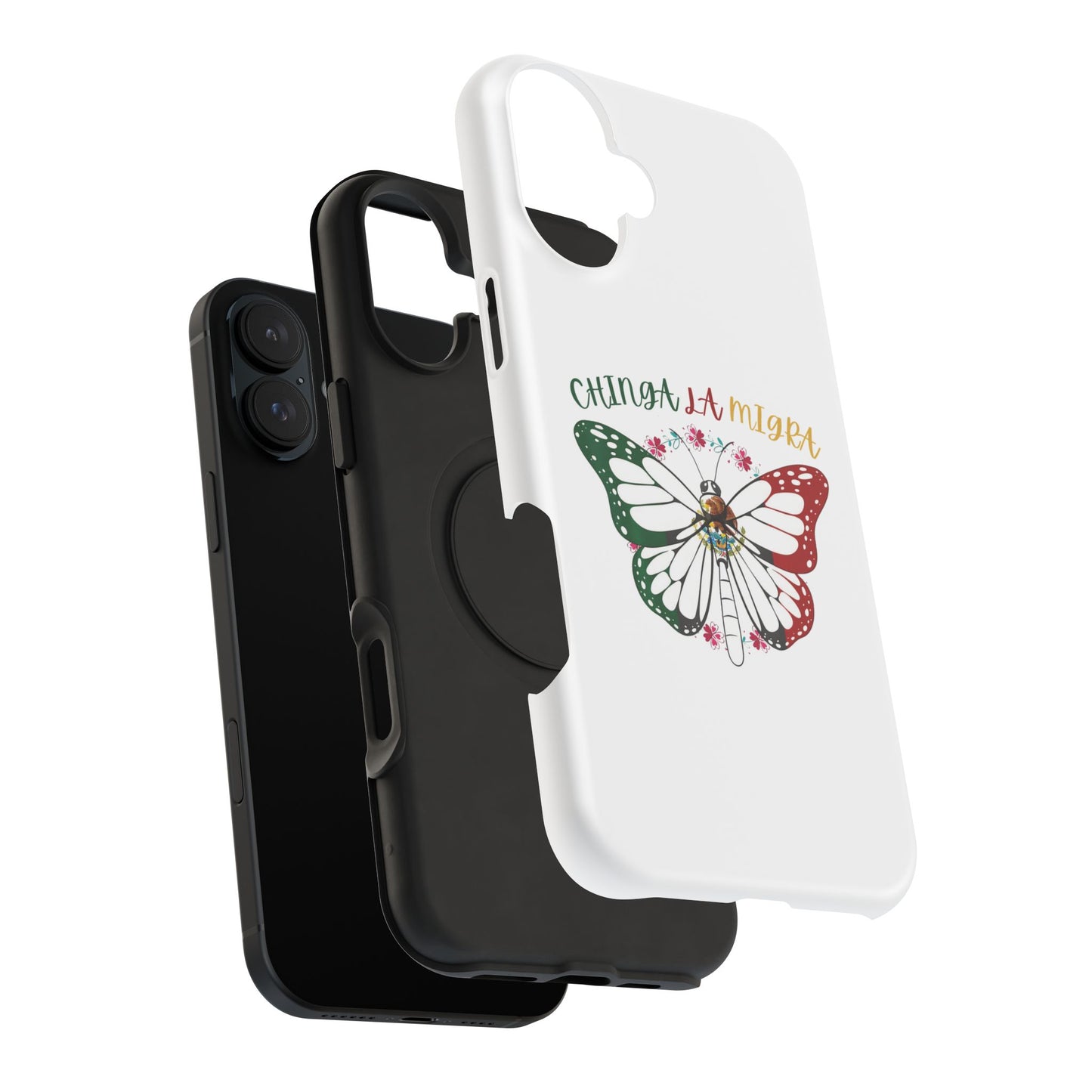 Phone Case — "Chinga La Migra" Mexican Flag Butterfly Impact-Resistant Case