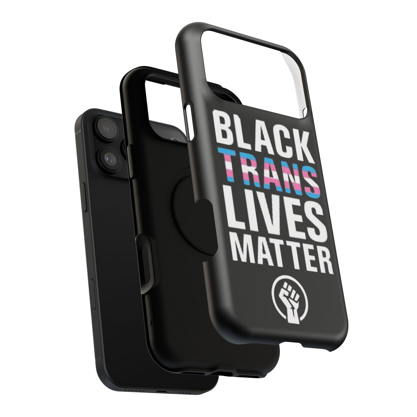 Impact-Resistant Phone Case — “Black Trans Lives Matter” Bold Activist Design