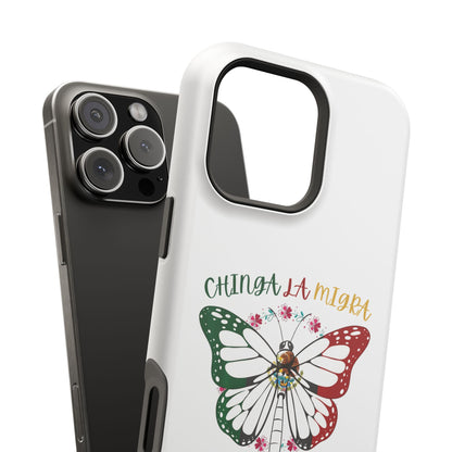 Phone Case — "Chinga La Migra" Mexican Flag Butterfly Impact-Resistant Case